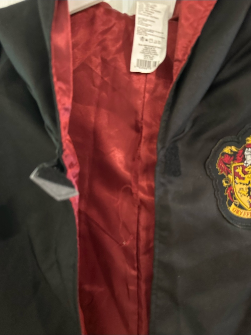 Harry Potter Deluxe Costume Black/Burgundy Wizard Robe with Striped Tie Small - Picture 10 of 14